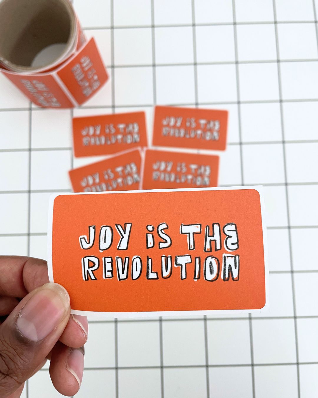 5 pack Stickers "Joy is the Revolution"