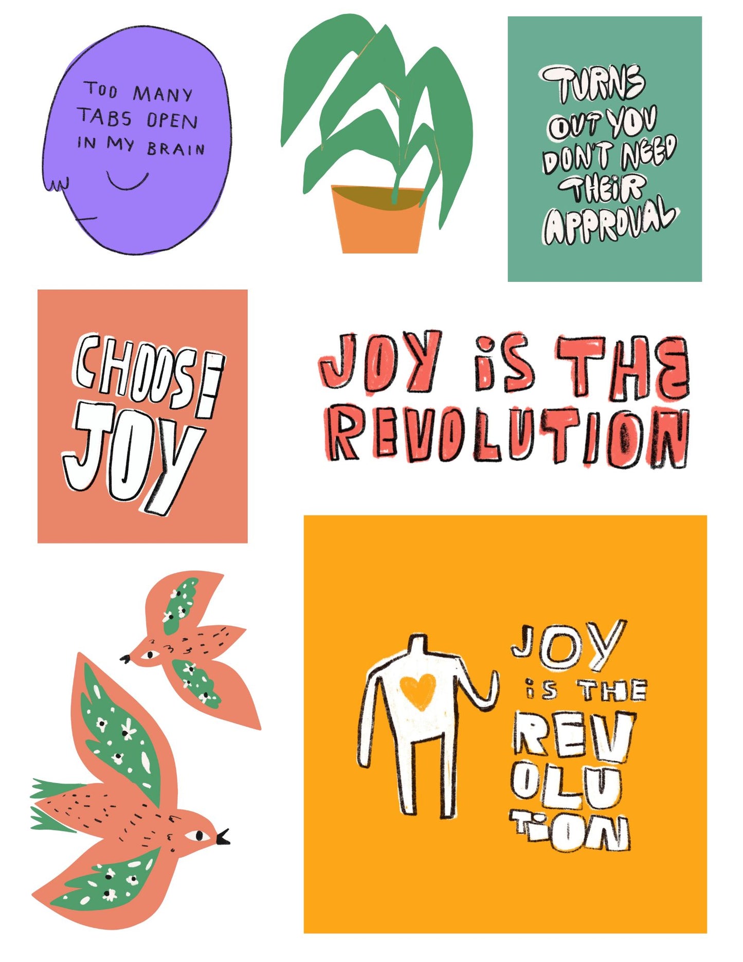 Joy is the Revolution Printable Collage Kit
