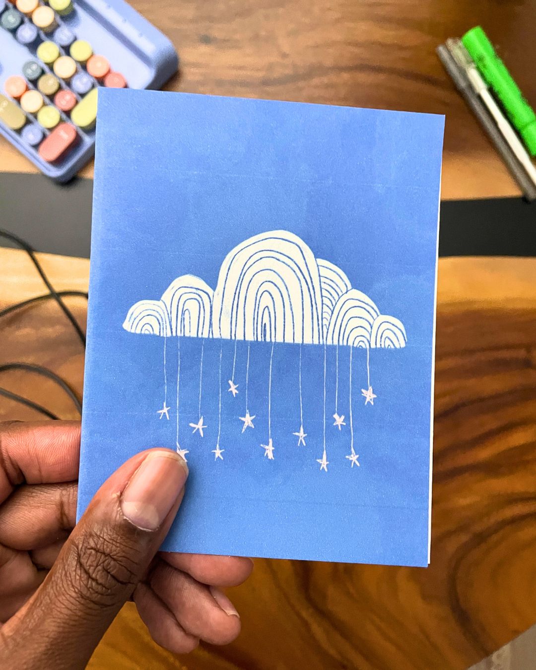 "It's raining Stars" Greeting Card