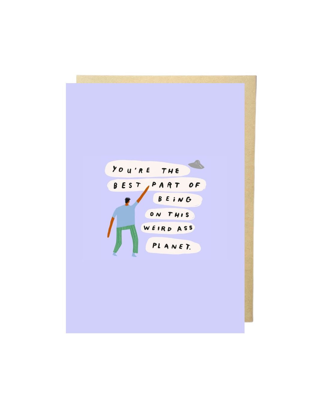 PREORDER "Weird Ass Planet" Flat Greeting Card