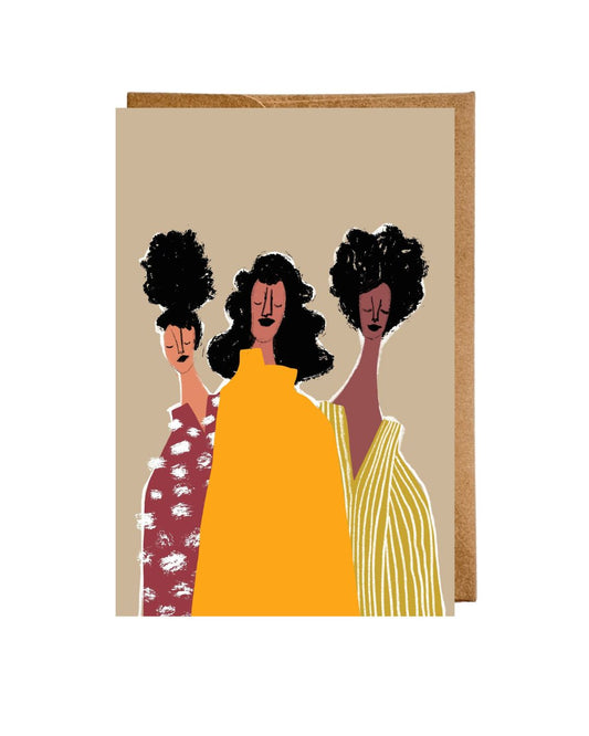 "Sisters" Flat Greeting Card