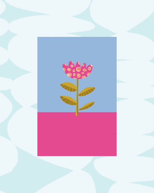 "Hot Pink Flower" Mini Art Print