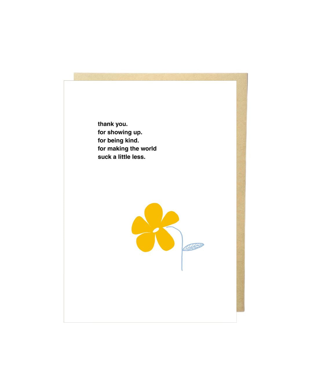 PREORDER "thank you" Flat Greeting Card