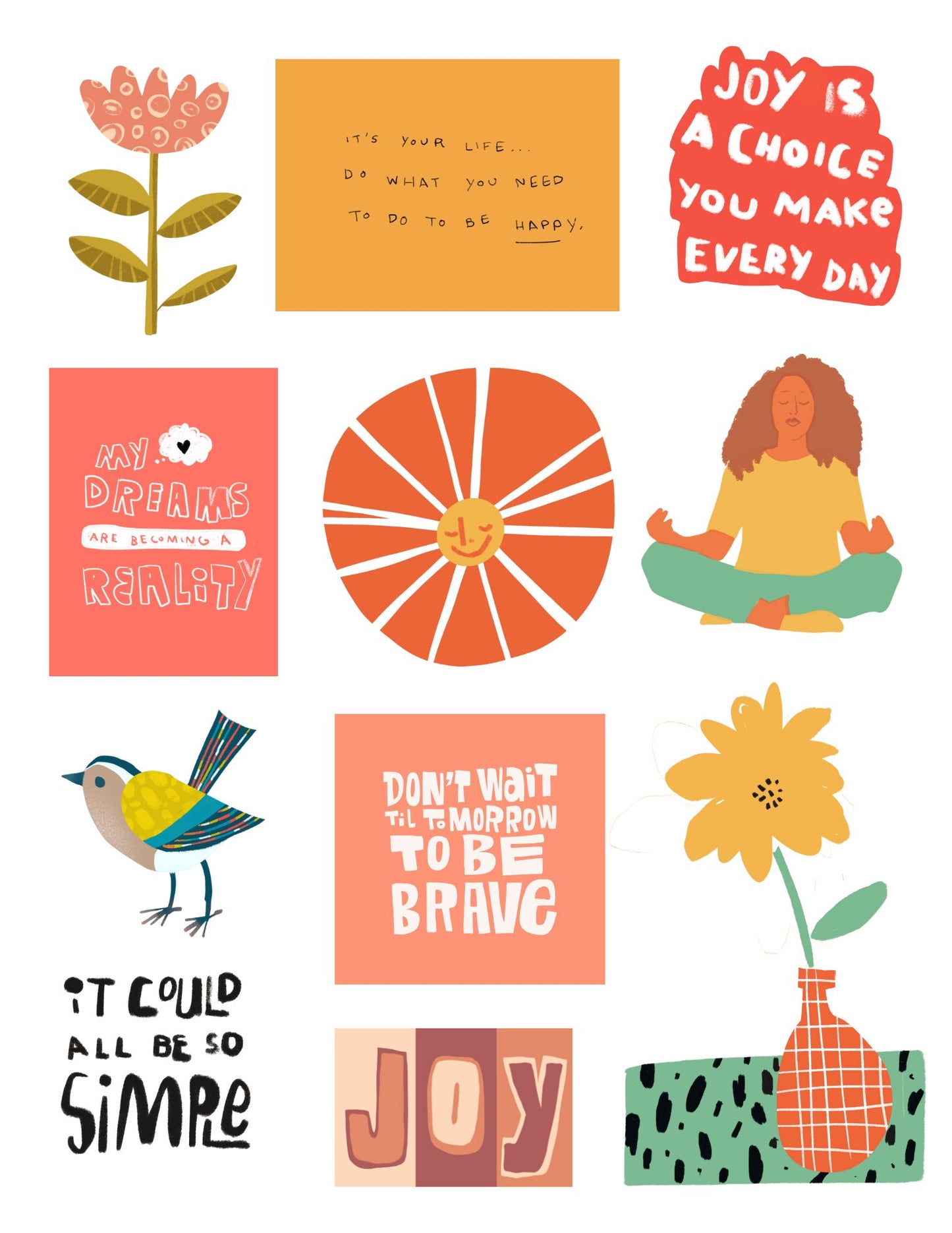 Joy is the Revolution Printable Collage Kit