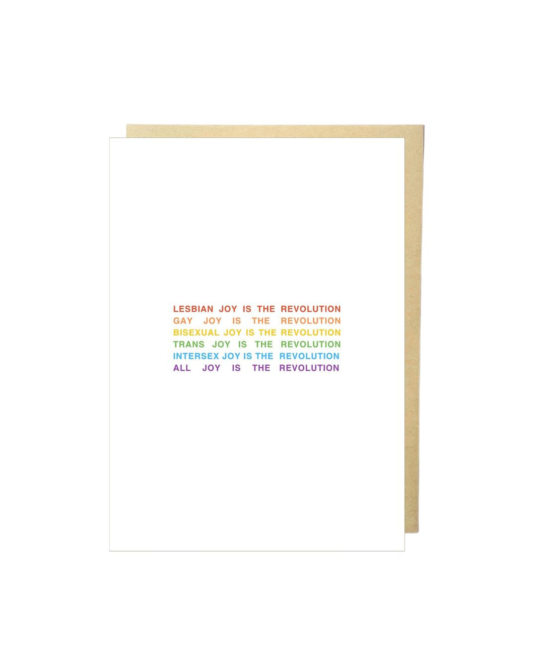 PREORDER “LGBT Joy Is the Revolution” Flat Greeting Card