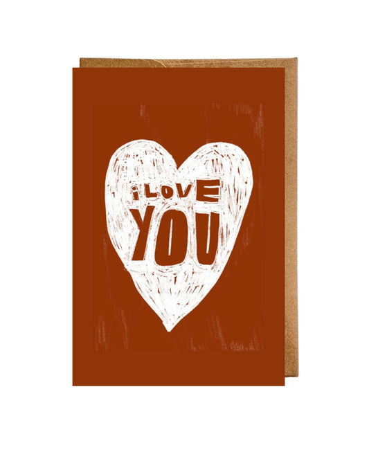 “I Love You” Flat Greeting Card