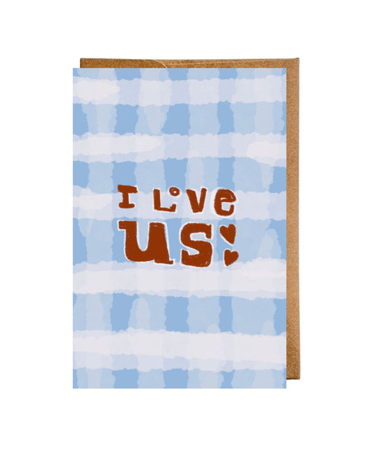 “I Love Us” Flat Greeting Card