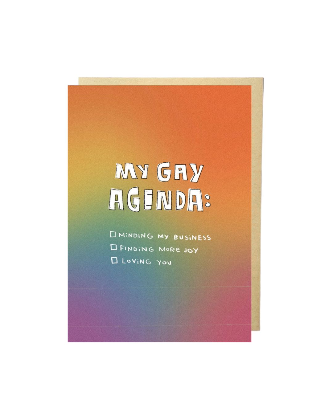 PREORDER “My Gay Agenda” Flat Greeting Card