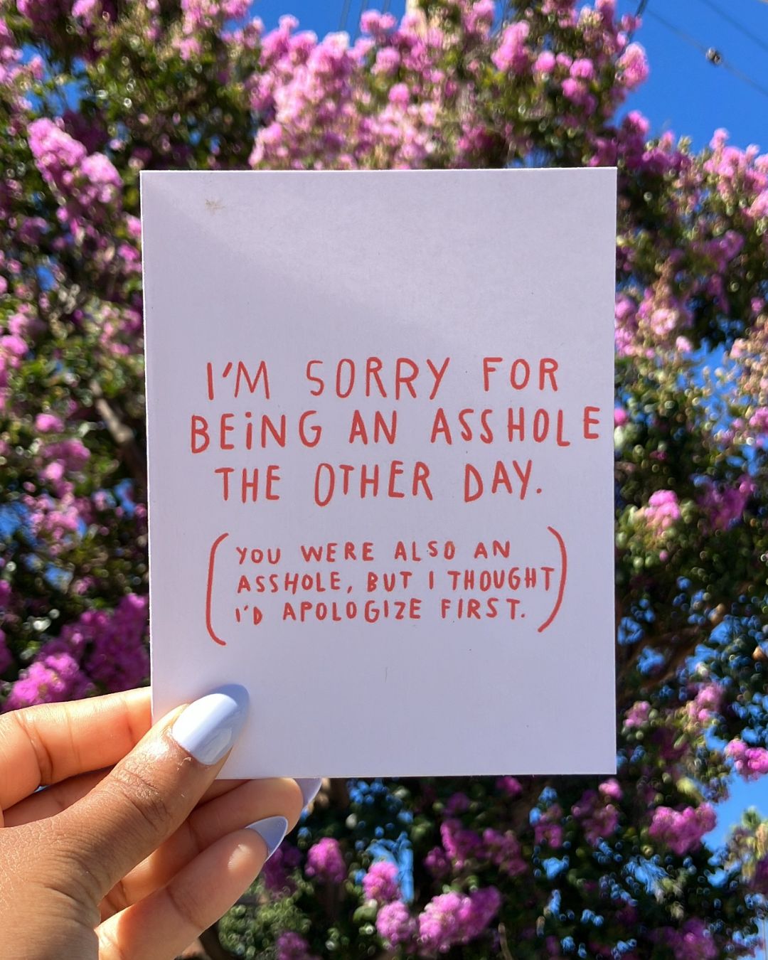 "I'm Sorry For Being an Asshole" Greeting Card