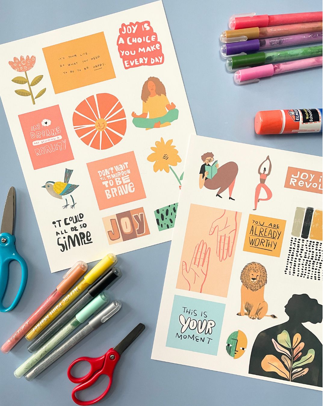 Joy is the Revolution Printable Collage Kit