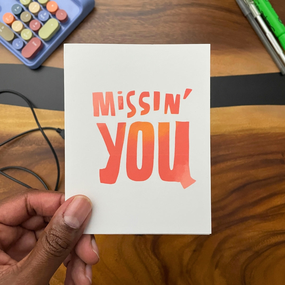 "Missin' You" Greeting Card