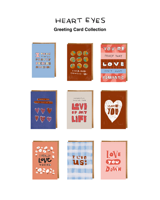 Heart Eyes Greeting Card Collection